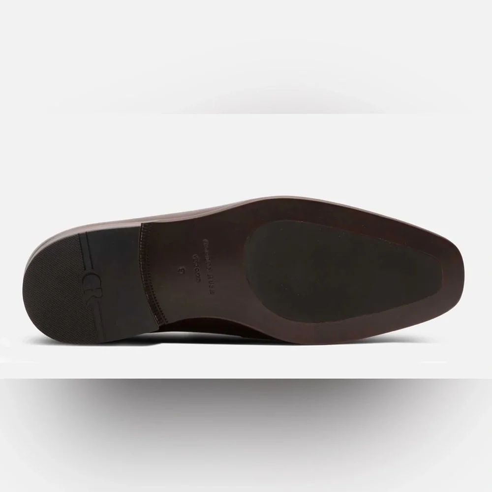 Gordon Rush $245 Men’s Elliot Brown Leather Slip On Dress Shoes Size 13 New - Picture 5 of 10